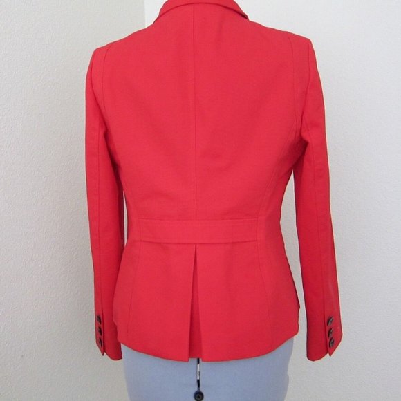 ANNE KLEIN BRIGHT RED COTTON BLAZER - SIZE 8P - Picture 3 of 12
